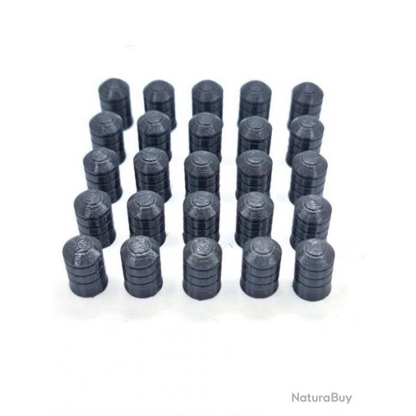 6 Ogives Mini flexible cal.45 (445) pour tir rduit poudre noire arme courte ou longue