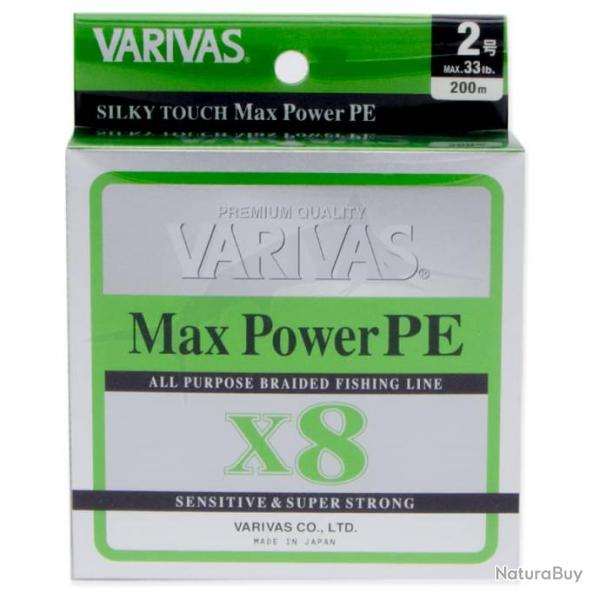 Varivas Max Power PE X8 Lime Green 33lb 200m