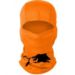 Cagoule orange personnalisée chasse sanglier spéciale battue possible de choisir votre motif !