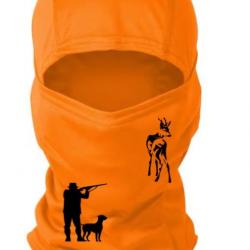 Cagoule orange personnalisée chasse spéciale battue possible de choisir votre motif ! A5