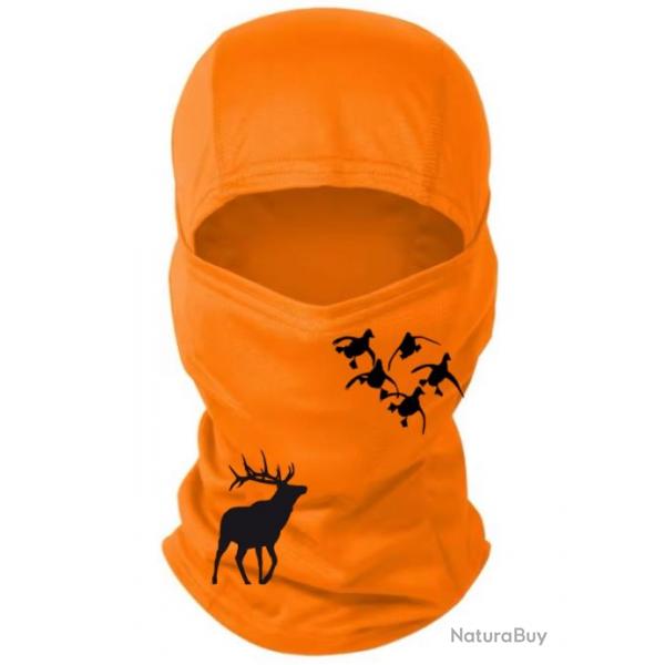 Cagoule orange personnalise chasse spciale battue possible de choisir votre motif ! A7