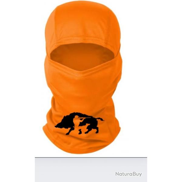 Cagoule orange personnalise chasse spciale battue possible de choisir votre motif ! A10