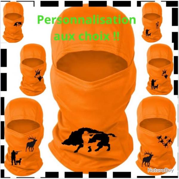 Cagoule orange personnalise chasse spciale battue possible de choisir votre motif ! Annonces pub !