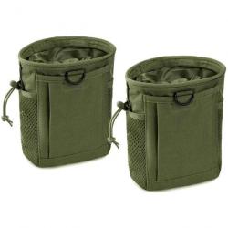 Cartouchière type bourse de ceinture en nylon 600D et doublure 420D - Vert & Double pack