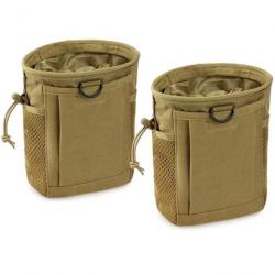 Cartouchière type bourse de ceinture en nylon 600D et doublure 420D - Tan & Double pack