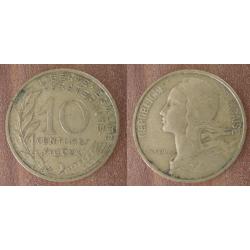 France 10 Centimes 1962 Piece Lagriffoul Franc