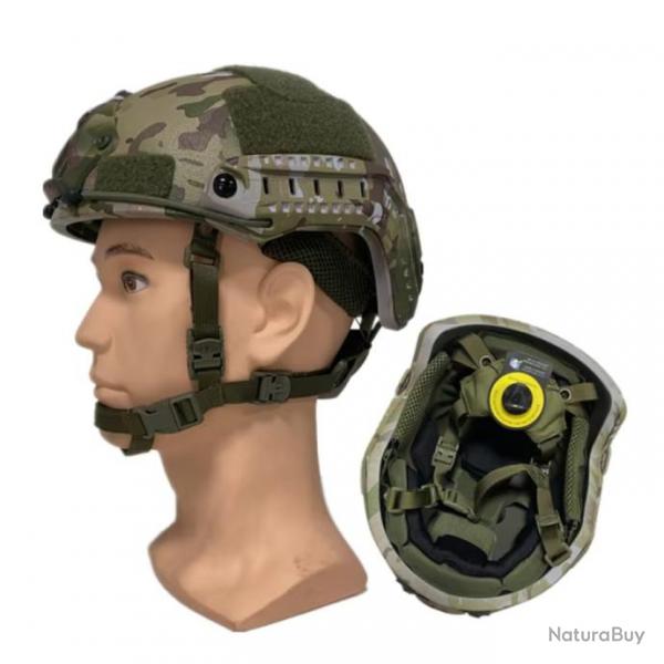 CASQUE PARE BALLE BALISTIQUE IIIA TAILLE 55-62 CAMOUFLAGE - DERNIER EXEMPLAIRE - PROMO