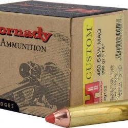 BOITE DE 20 CARTOUCHES HORNADY 460 S&W 200GR FTX