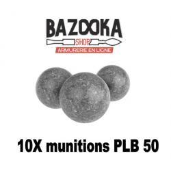 10X PLB50 - BILLES SYNTHETIQUES POUR PLINKING CAL 50 - PRACTICE PLB 50