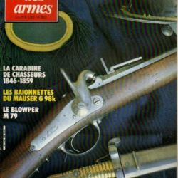 gazette des armes 138 carabine chasseurs 1846-1859, baionnettes mauser 98k, revolver deprez,