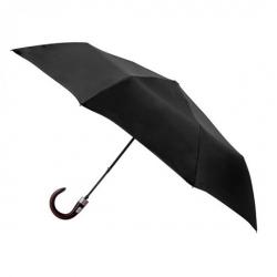 MINI-PARAPLUIE Pliant Homme Noir automatique poignée bois courbe PIGANIOL