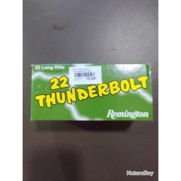 Boite de 500 munitions remington 22 thunderbolt high velocity round nose