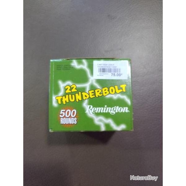 Boite de 500 munitions remington 22 thunderbolt high velocity round nose 2