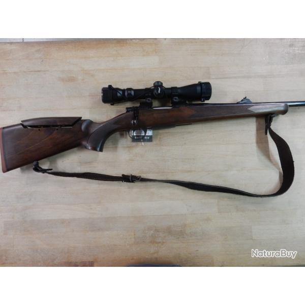 CARABINE A VERROU SABATTI ROVER CAL. 222REM + LUNETTE WALTHER + BUSC REGLABLE TRES BON ETAT OCCASION