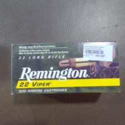 Boite de 500 munitions remington 22 Viper hyper velocity truncated cone