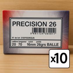 Cartouches France Munitions Precision 26 - Cal. 20 - 250 cartouches - PROMOTION