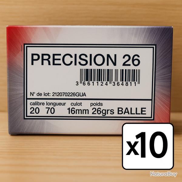 Cartouches France Munitions Precision 26 - Cal. 20 - 100 cartouches - PROMOTION