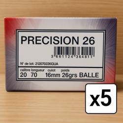 Cartouches France Munitions Precision 26 - Cal. 20 - 50 cartouches - Pack économique