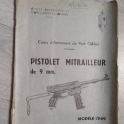 Manuel d'utilisation PM MAT 49 ( pistolet mitrailleur de 9mm modèle 1949 ) cours armement petit cali