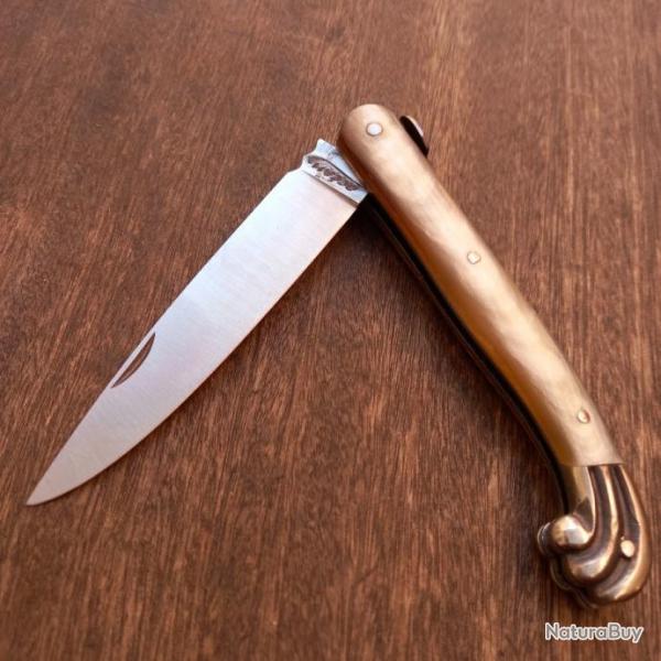 Couteau Rgional OCAN DAUPHIN par Pierre Dugourd Manche en Corne avec Poncetage