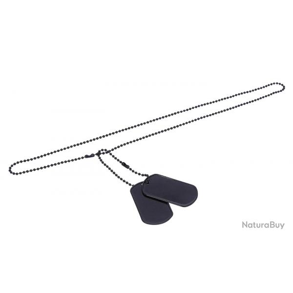 Plaques d'identit US "Dog Tag" couleur noire