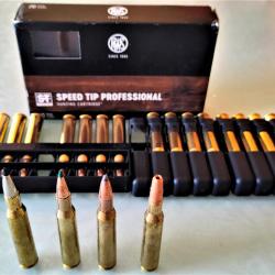 1 BOITE DE 20 MUNITIONS CAL. 270 WIN RWS PERFORMANCE TEST PACK -REMINGTON-PARTIZAN PPU-SOLOGNE GPA