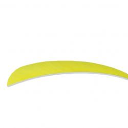 BUCK TRAIL - Plumes Naturelles Paraboliques 5" RH JAUNE NÉON