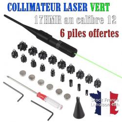 Collimateur vert Laser Bore Sighter du calibre 17 à 12 avec cone - Envoi rapide depuis la France