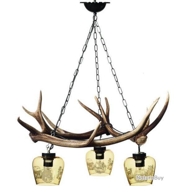 Lustre de branches de cerf dcors de chasse