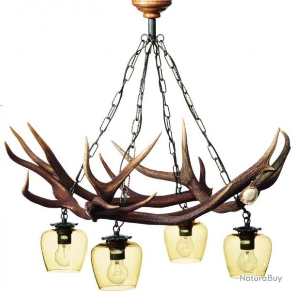 Lustre branches de cerf moyenne dcors de chasse