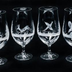 Verres à bière gravés main