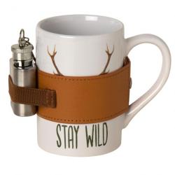 Mug en porcelaine avec Flasque en inox