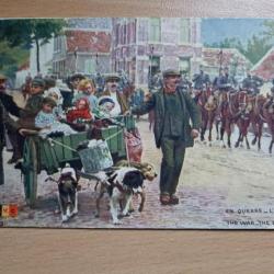 Carte postale militaria . Guerre. L'exode.