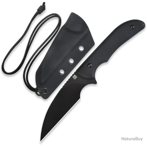 Couteau Neck Artisan Cutlery Sea Snake Black Lame Acier AR-RPM9 BK Manche G10 Etui Kydex ATZ1842BBBK