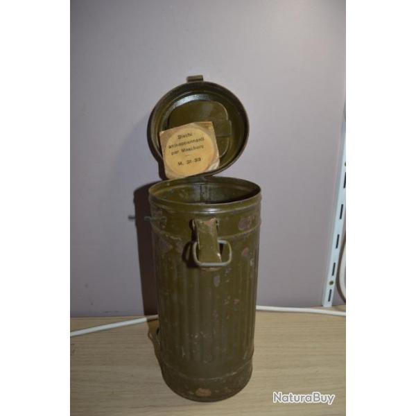 Boite Pour Masque Italien Italian Masken M.31-33 WW2 Equipement 1939/1945