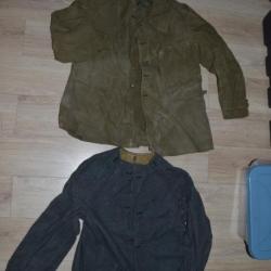 Rare Vareuse veste Modèle 35 troupe WW2 avec doublure RIF / Blindés / forteresse 1939/1945 French