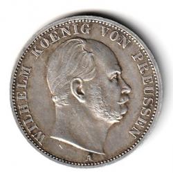 Pièce de Monnaie ALLEMAGNE ROYAUME DE PRUSSE 1 vereinsthaler - Wilhelm I 1866 Berlin  ARGENT