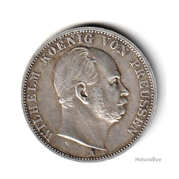 Pice de Monnaie ALLEMAGNE ROYAUME DE PRUSSE 1 vereinsthaler - Wilhelm I 1866 Berlin  ARGENT