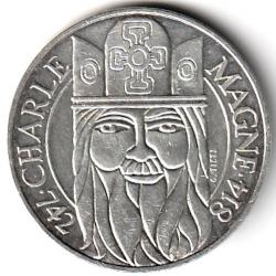 Pièce de Monnaie FRANCE 100 francs Charlemagne 1990 Argent