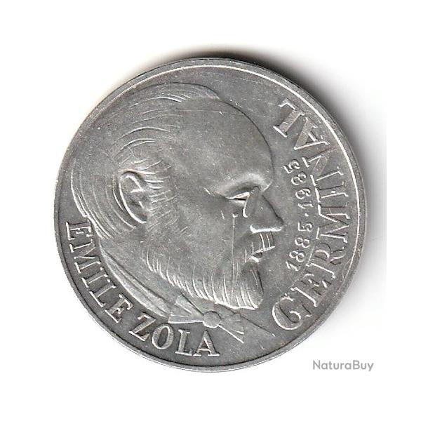 Pice de Monnaie FRANCE 100 francs EMILE ZOLA 1985 Argent