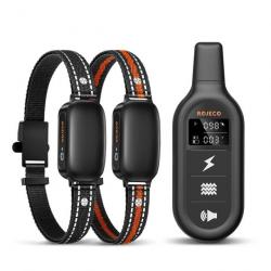 2 Colliers de dressage électrique pour 2 chiens télécommande 1000 m vibrateur étanche IPX7