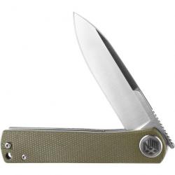 Couteau WIN+ Micarta Green Manche Micarta Lame Spear Point Acier D2 Linerlock Clip WPK3896MG