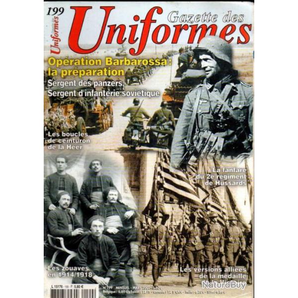 gazette des uniformes 199 les zouaves en 14-18, fanfare 2e rgiment de hussards, mdaille interalli