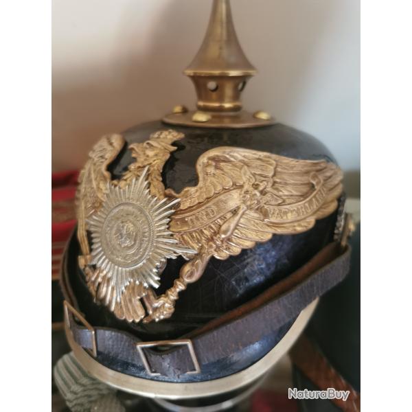 Casque  pointe Troupe modle 1895 de la Garde Prussienne - WW1