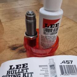 Kit pour recalibrage et graissage d'ogives - LEE Lube and Size - .457  LEE BULLET SIZING KIT