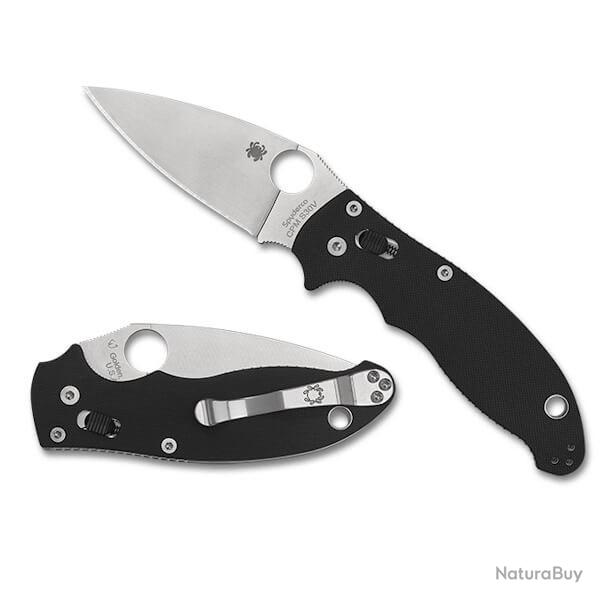 C101GP2 Couteau de poche Spyderco Manix 2 G10 noir