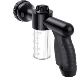 Pistolet Pulvérisateur à Mousse de Jardin 8 Modes Réglables pour Pelouse/Jardin Lavage Voiture Noir