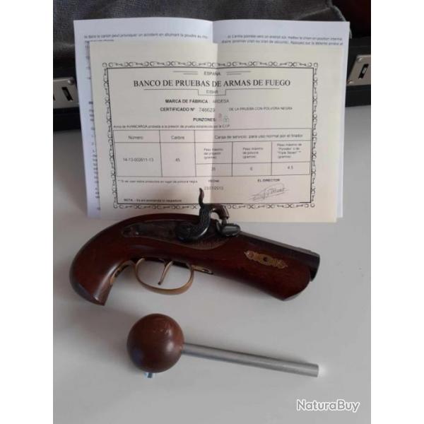 Ardesa Philadelphia Derringer Cal 45 Poudre Noire