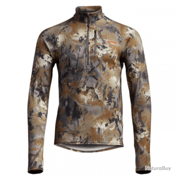 Tee shirt de chasse Core Merino 220 demi zip Optifade Timber SITKA