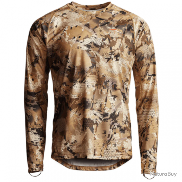 Tee shirt de chasse Core Merino 120 LS Crew Optifade Marsh SITKA